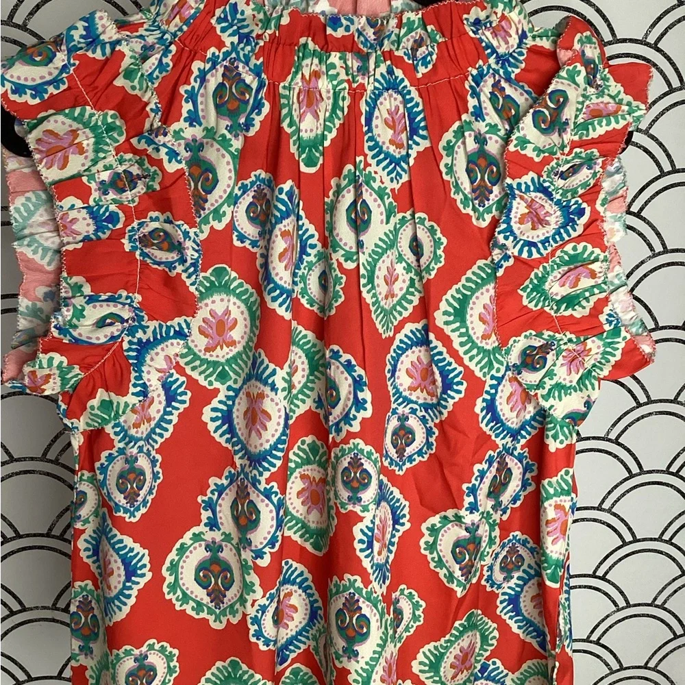 Avara Multicolor Paisley Blouse – Size M - Picture 9 of 10